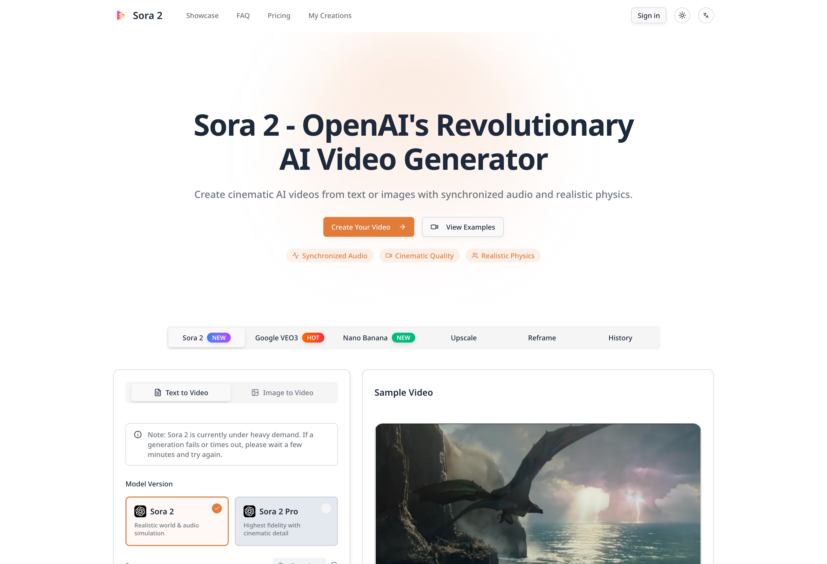 Sora 2 - AI Video Tool for Cinematic Storytelling